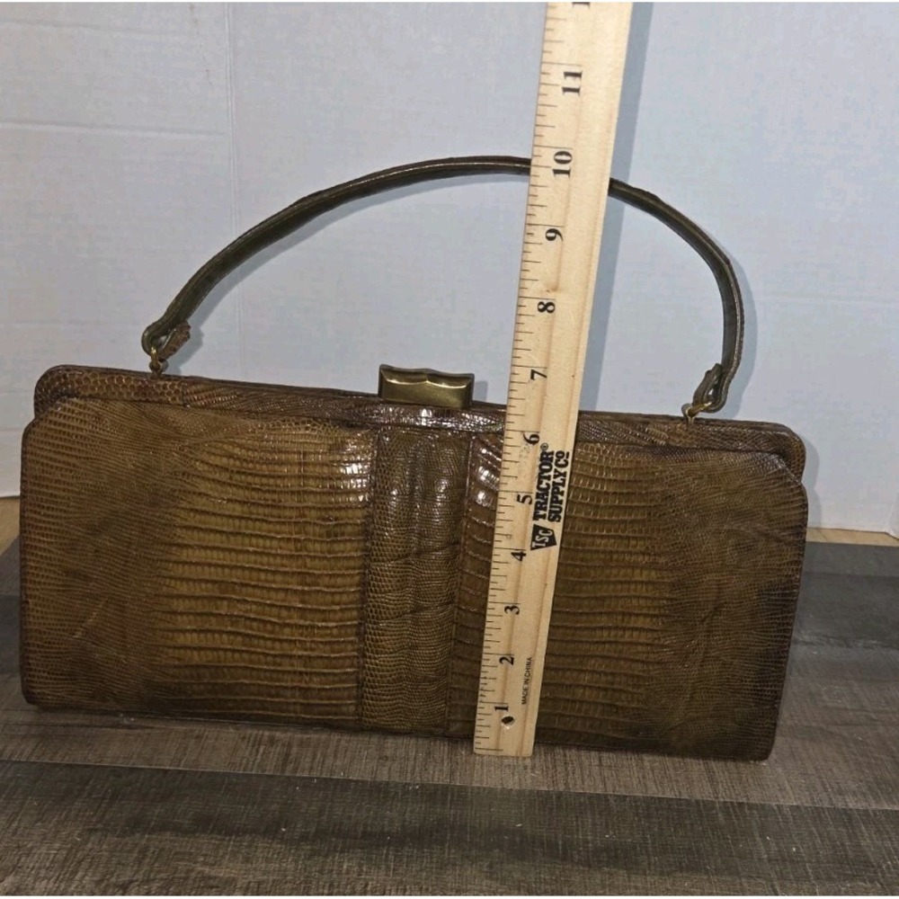 Vintage 60s Palizzio Tegu Lizard Skin Handbag